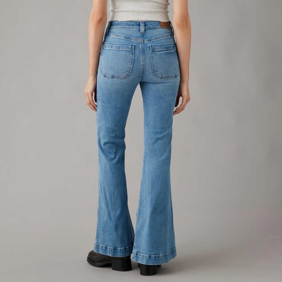 NWT American Eagle Outfitters AE Next Level Festival Flare Jeans Size 20 Long - Picture 2 of 15